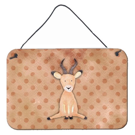 Carolines Treasures Polkadot Antelope Watercolor Wall or Door Hanging Prints BB7391DS812